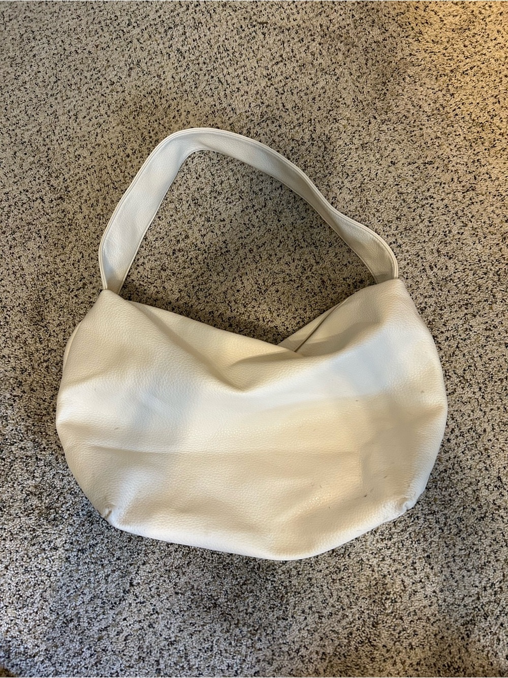 Women’s Cream Shoulder Bag - Soft Hobo Style